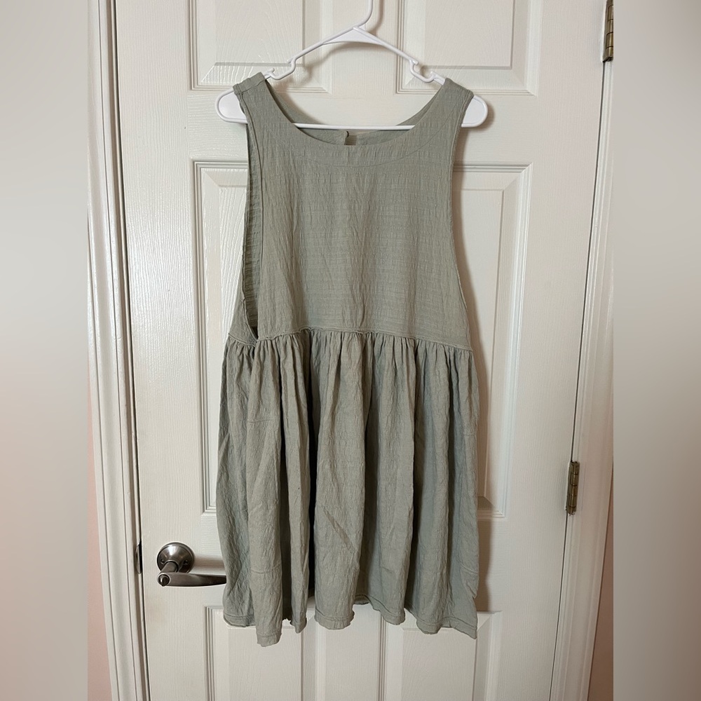 Free People Beach Get Obsessed Mini Dress Sage Green size Small